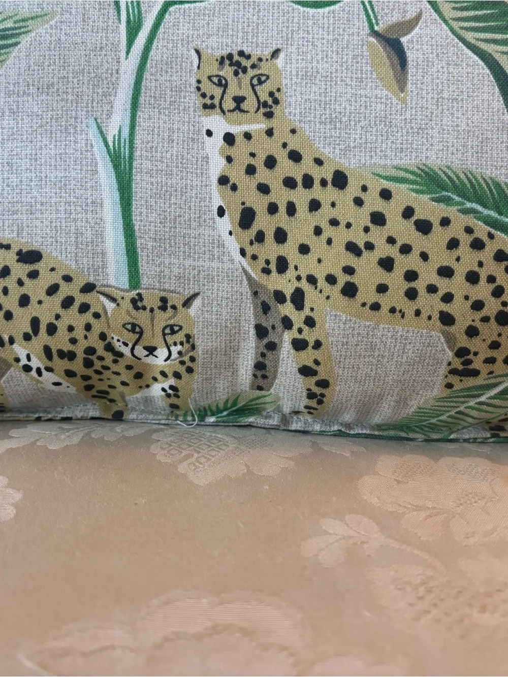 Tropical Cheetah Lumbar Support Pillow 19”x12” Home Decor Big Cat